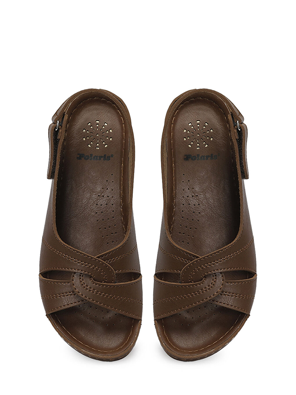 Kahverengi 164339.Z6FX Taba Kadın Düz Sandalet-3