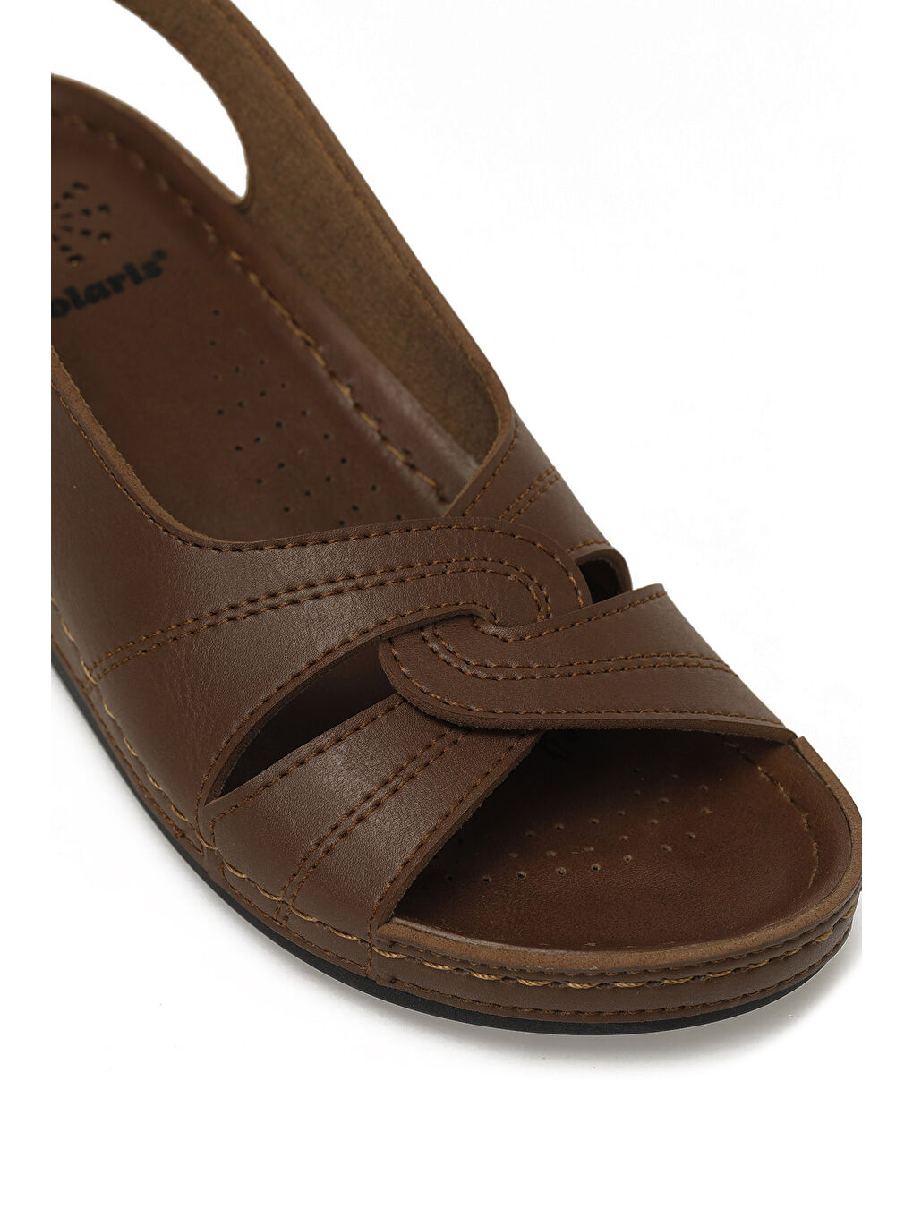 Kahverengi 164339.Z6FX Taba Kadın Düz Sandalet-6