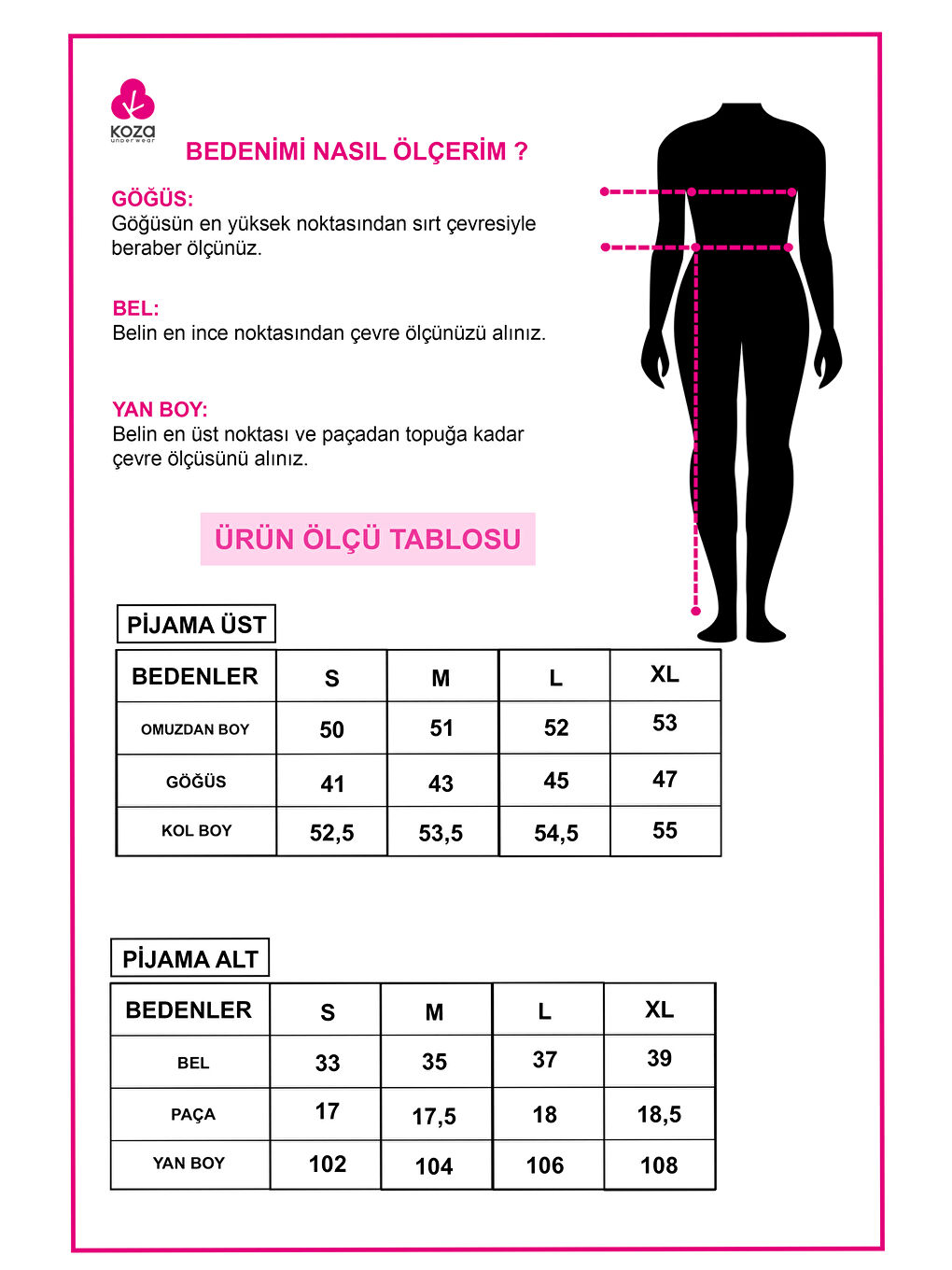 Koza İç Giyim Gri Kadın Pamuklu Dantel ve Kurdele/Fiyonk Detaylı Kaşkorse Renkli Pijama Takımı - 4