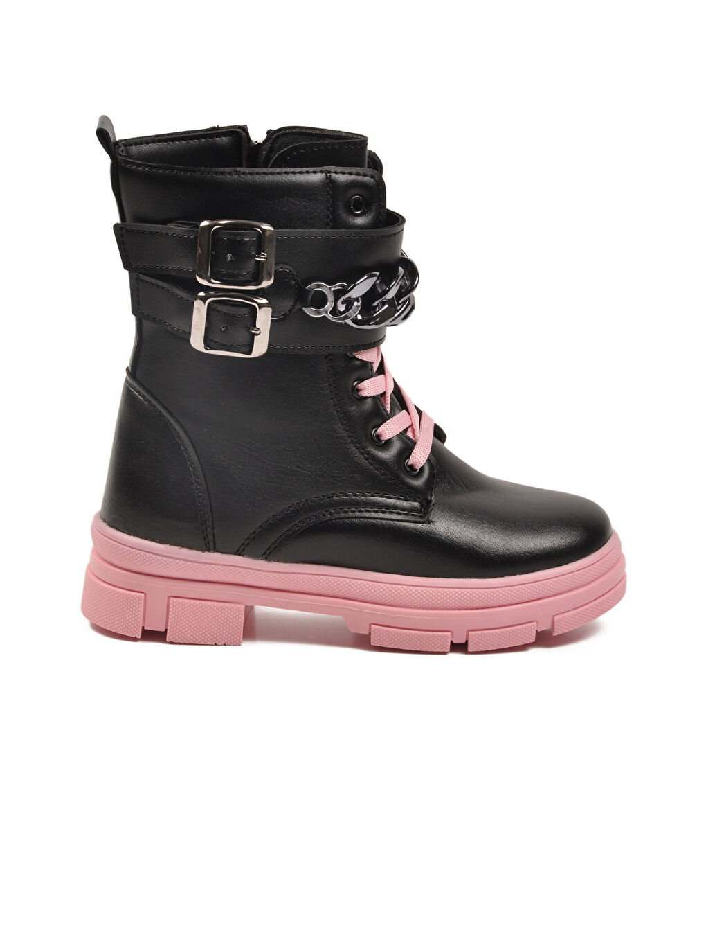 Siyah Pembe İçi Polarlı Kaymaz Taban Kız Çocuk Bot G-1001 F Zncr