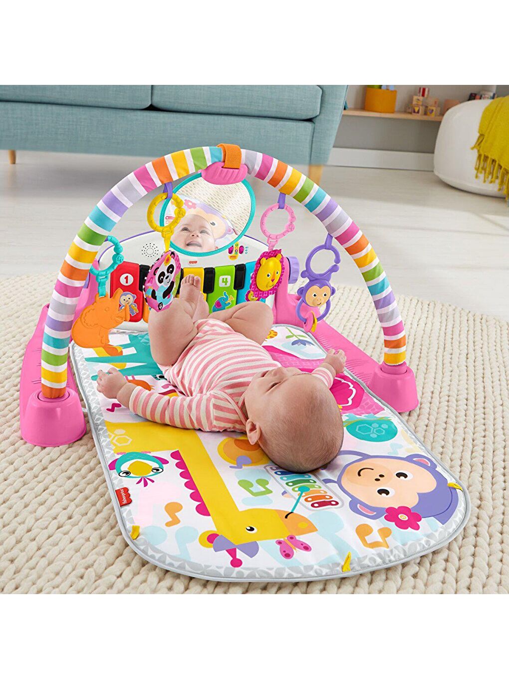 FISHER PRICE Karışık Piyanolu Jimnastik Merkezi Pembe Delüks - Türkçe - 2