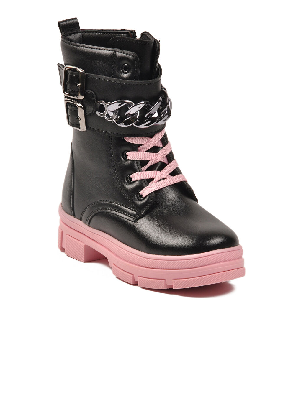 Siyah Pembe İçi Polarlı Kaymaz Taban Kız Çocuk Bot G-1001 F Zncr-2