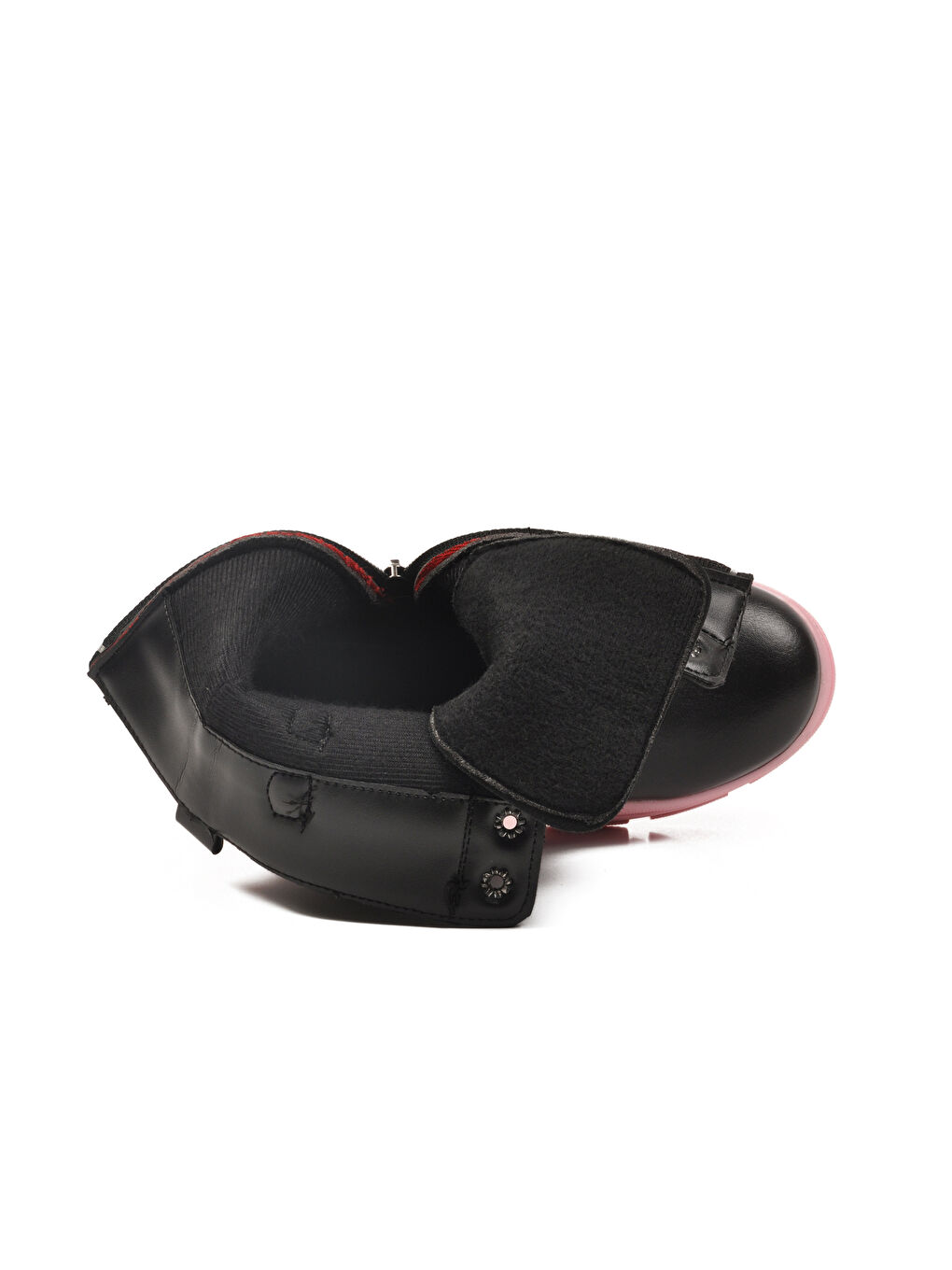 Siyah Pembe İçi Polarlı Kaymaz Taban Kız Çocuk Bot G-1001 F Zncr-3