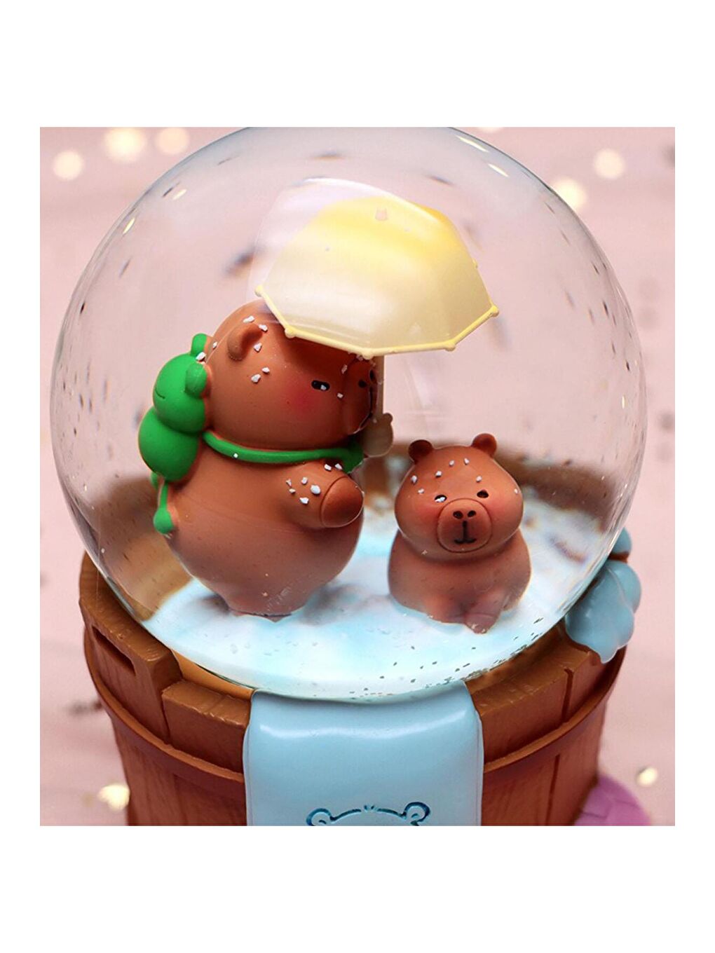 Karışık Büyük Boy Işıklı Müzikli Şemsiye Temalı Kar Küresi-1