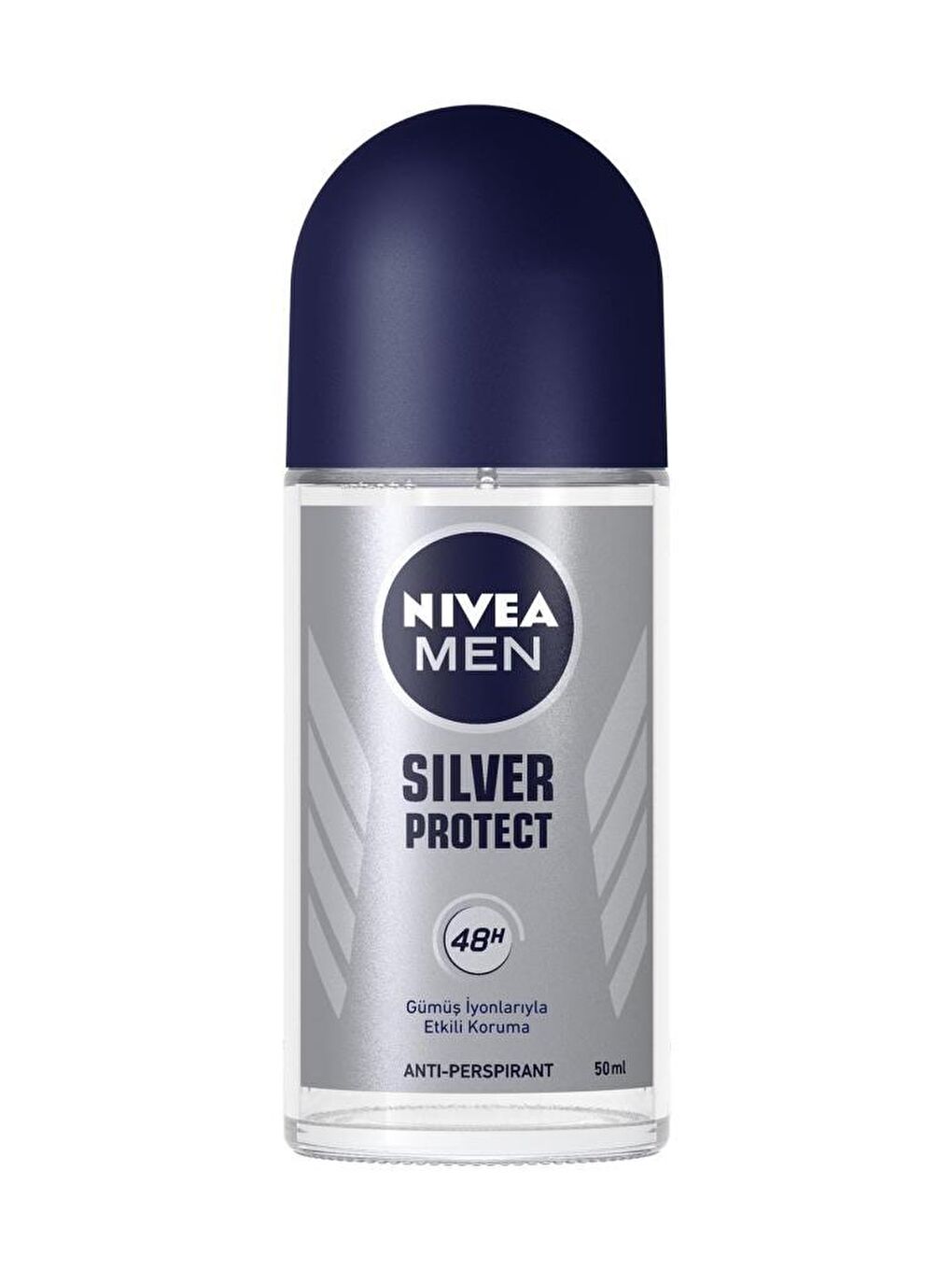 NIVEA Şeffaf Men Erkek Roll On Deodorant Silver Protect 50 ml 48 Saat Anti-Perspirant Koruma - 1