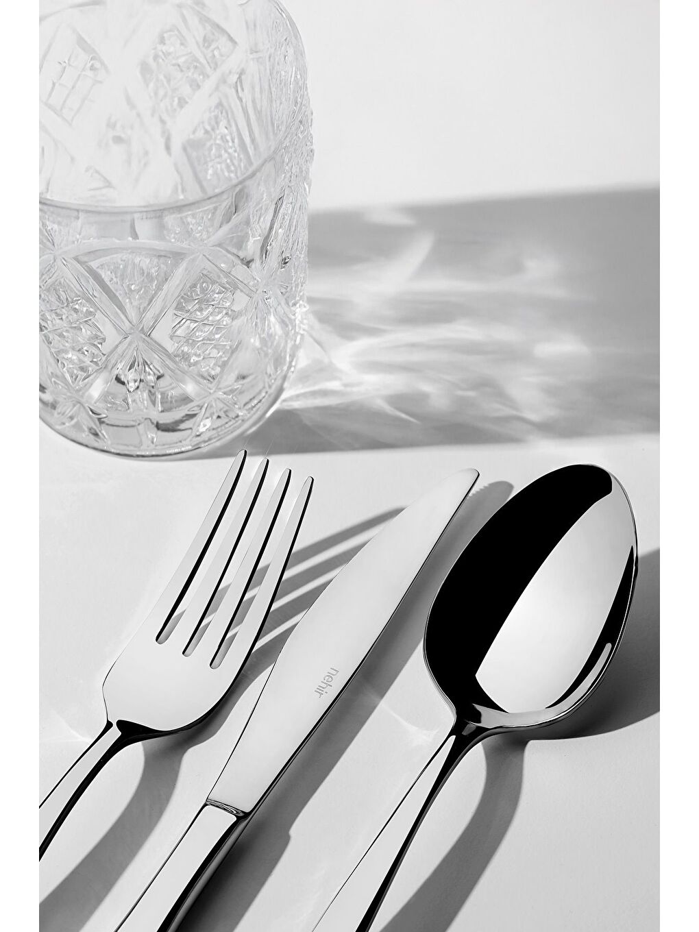 Gri Zarif Sade 6 Kişilik 30 Parça Çatal Kaşık Takımı-1