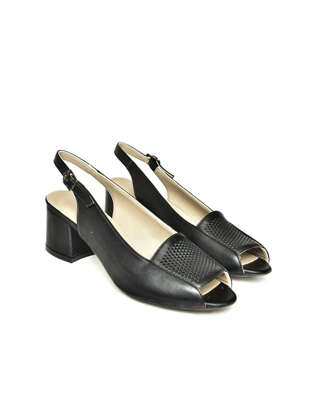U9080219 Siyah Kadın Topuklu Ayakkabı-2