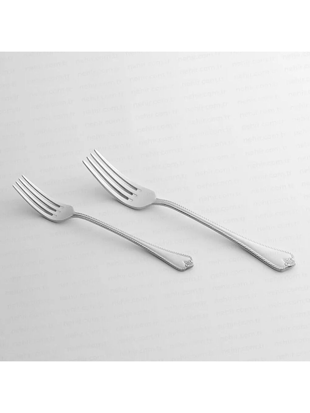 Gri Fulya Sade 12 Kişilik 60 Parça Çatal Kaşık Takımı-3