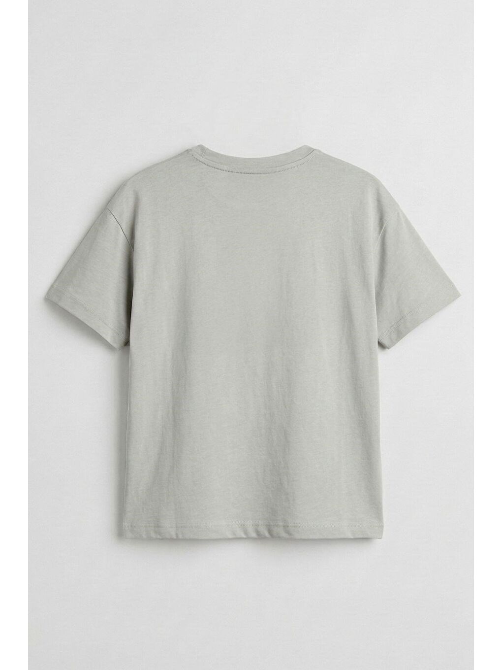 Erkek Çocuk %100 Pamuklu Baskılı Kısa Kollu Tişört - Gri (3-4 Yaş 8-9 Yaş)-4