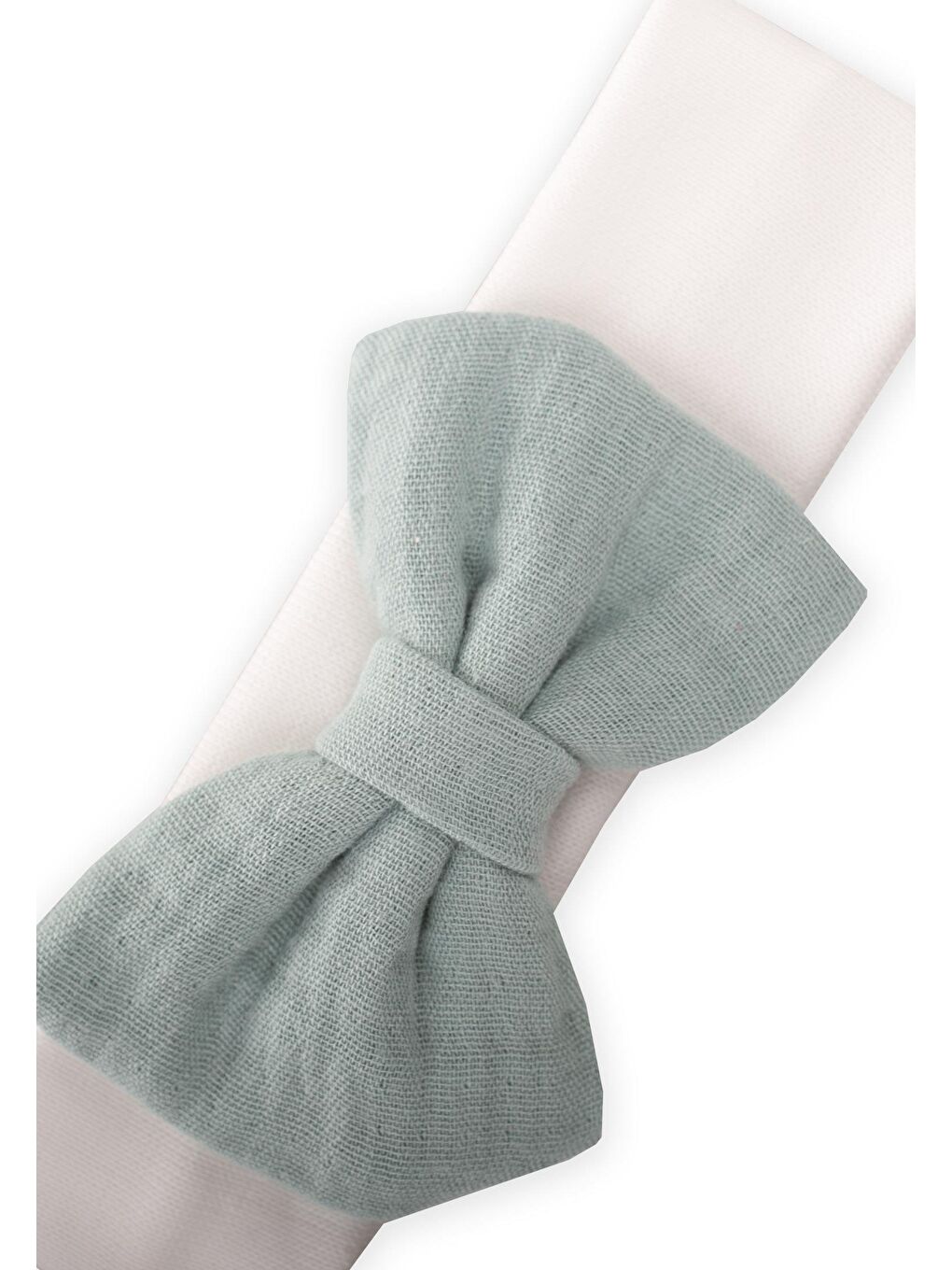 Kurdeleli Bebe Bandanası Mint Yeşili-1