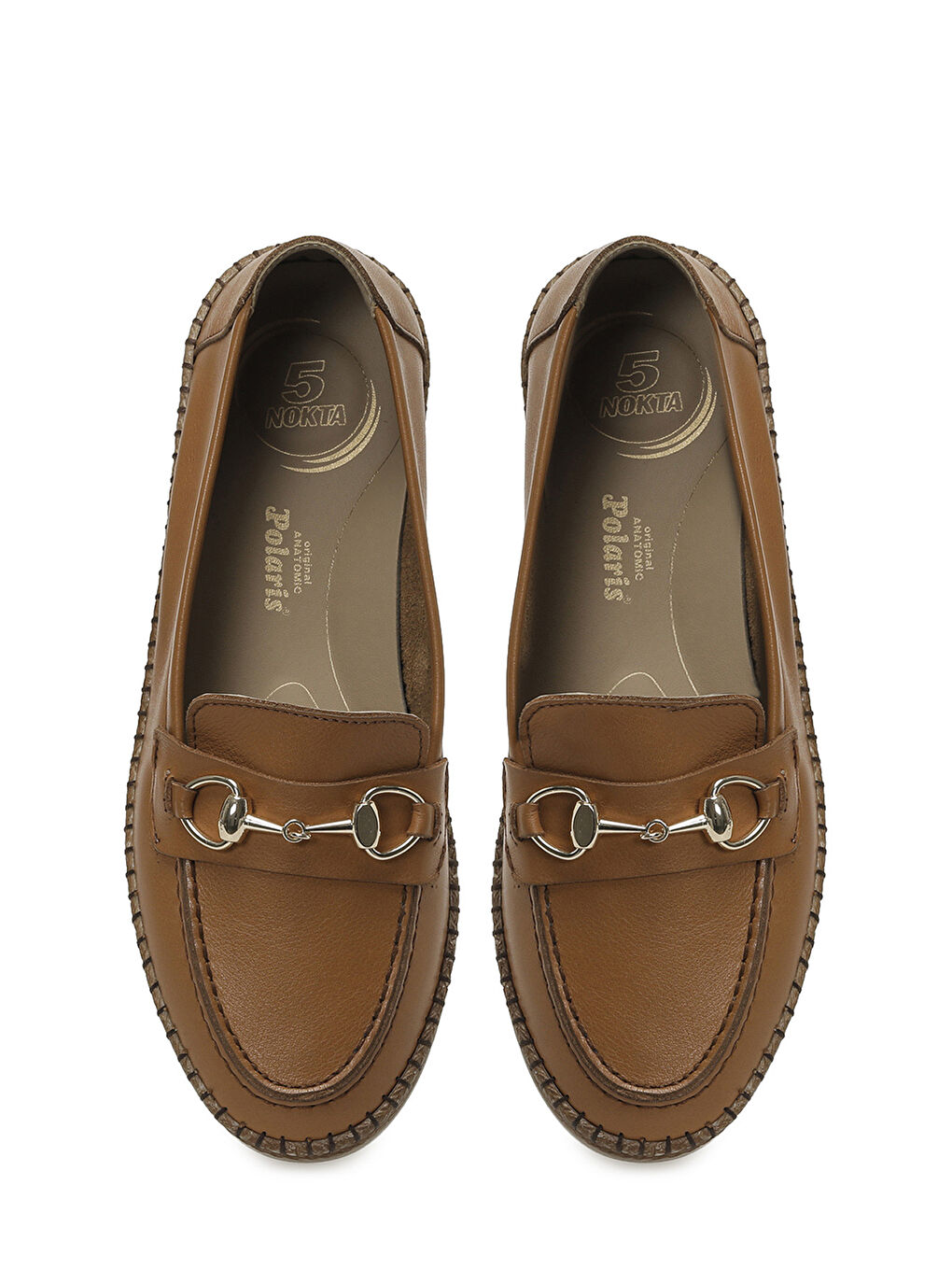 Kahverengi 104032.Z6FX Taba Kadın Loafer-3