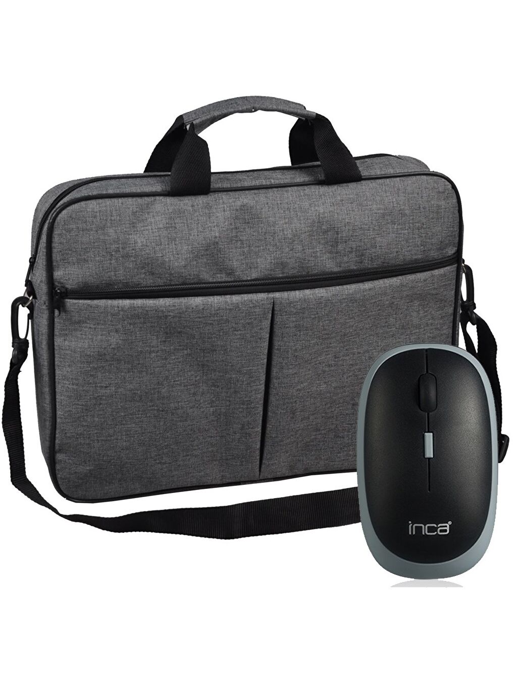 Gri BND304 Notebook Çantası + Kablosuz Mouse (Hediye)-4