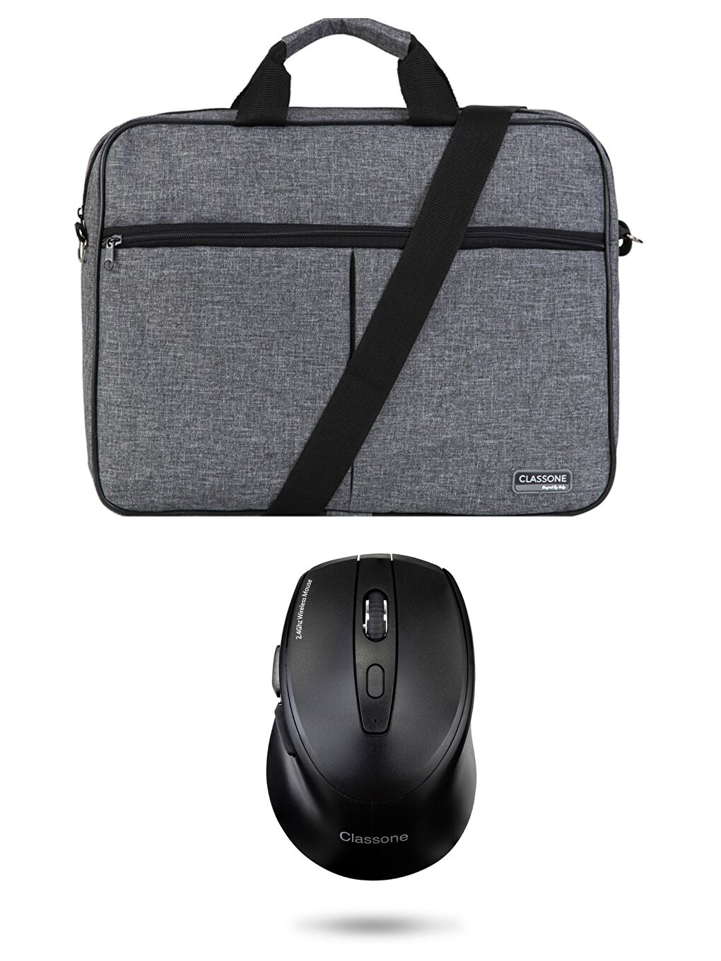 Gri BND304 Notebook Çantası + Kablosuz Mouse (Hediye)-5