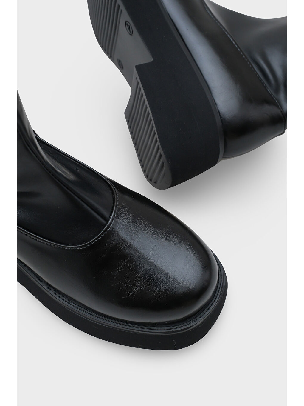 Siyah Betsy Uzun Çekmeli Kadın Binici Çizme-3