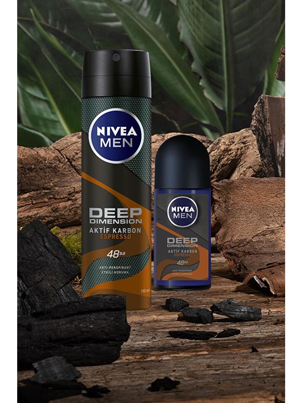 NIVEA Şeffaf Men Erkek Roll On Deodorant Deep Dimension Espresso, 48 Saat Anti-Perspirant Koruma, 50 ml - 4