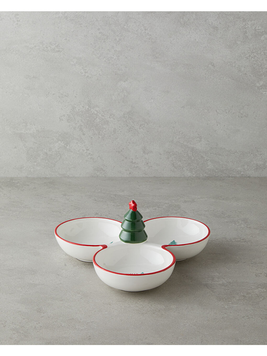 Joy Dolomite Sunumluk 28x28 cm Beyaz - Kırmızı