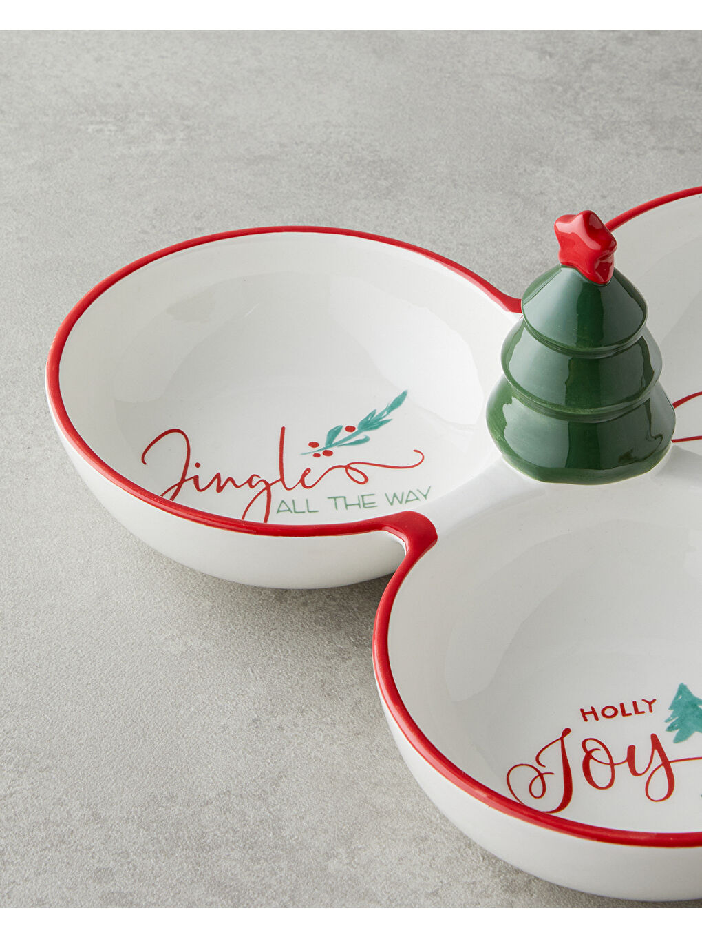 Joy Dolomite Sunumluk 28x28 cm Beyaz - Kırmızı-2