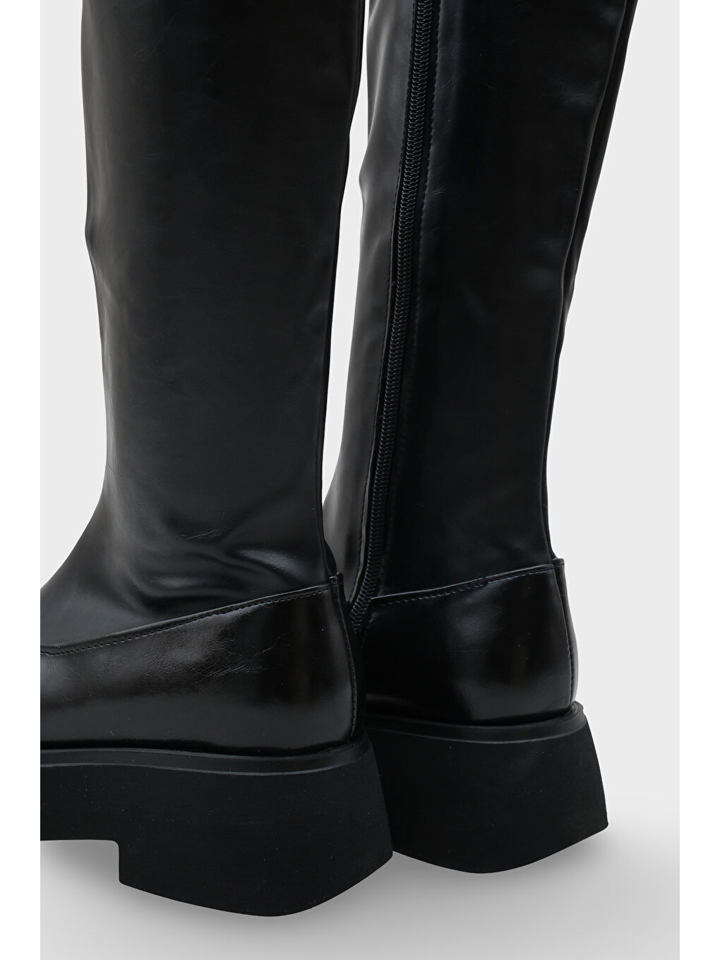 Siyah Betsy Uzun Çekmeli Kadın Binici Çizme-4