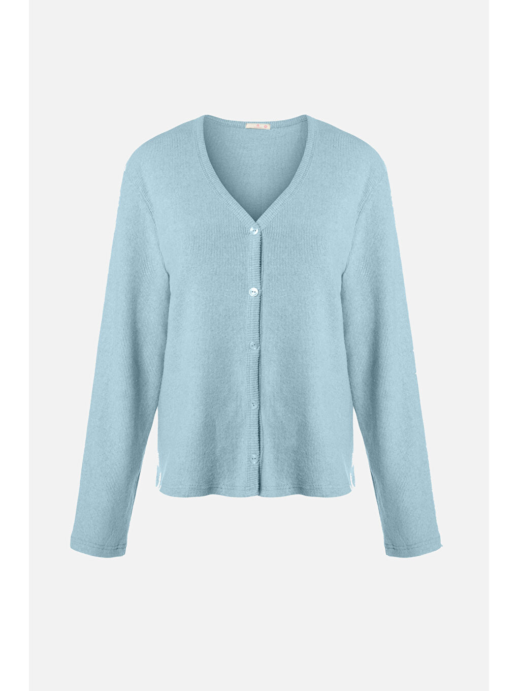 Mavi Kadın Soft Touch Kaşkorse Düğme Detaylı Pijama Takımı-1