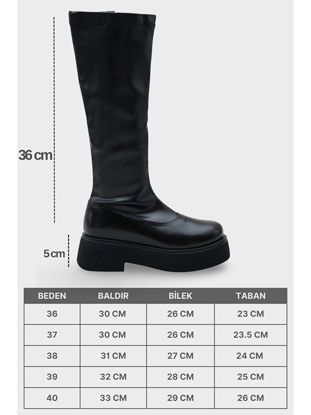 Siyah Betsy Uzun Çekmeli Kadın Binici Çizme-6