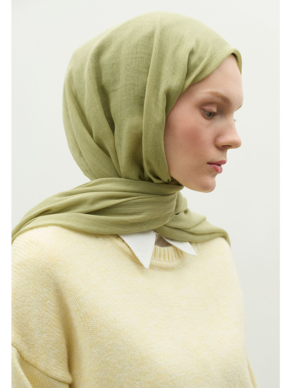 Yeşil Kaşmir Dokulu Şal Çağla-2