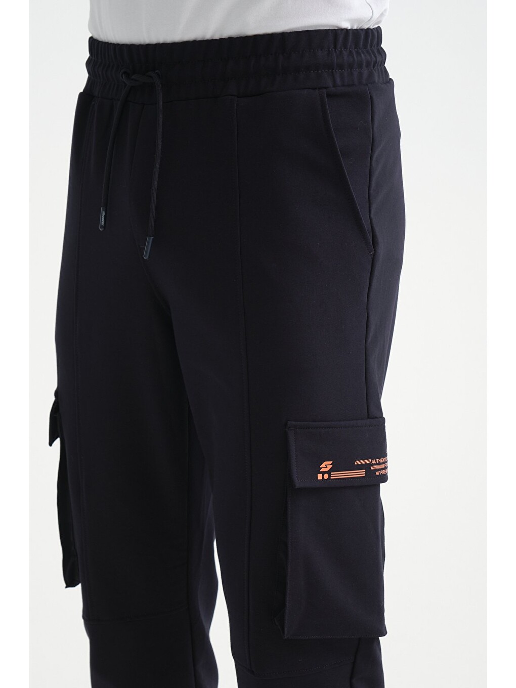 Lacivert Erkek Kargo Cepli Jogger Alt Beli Lastikli-5