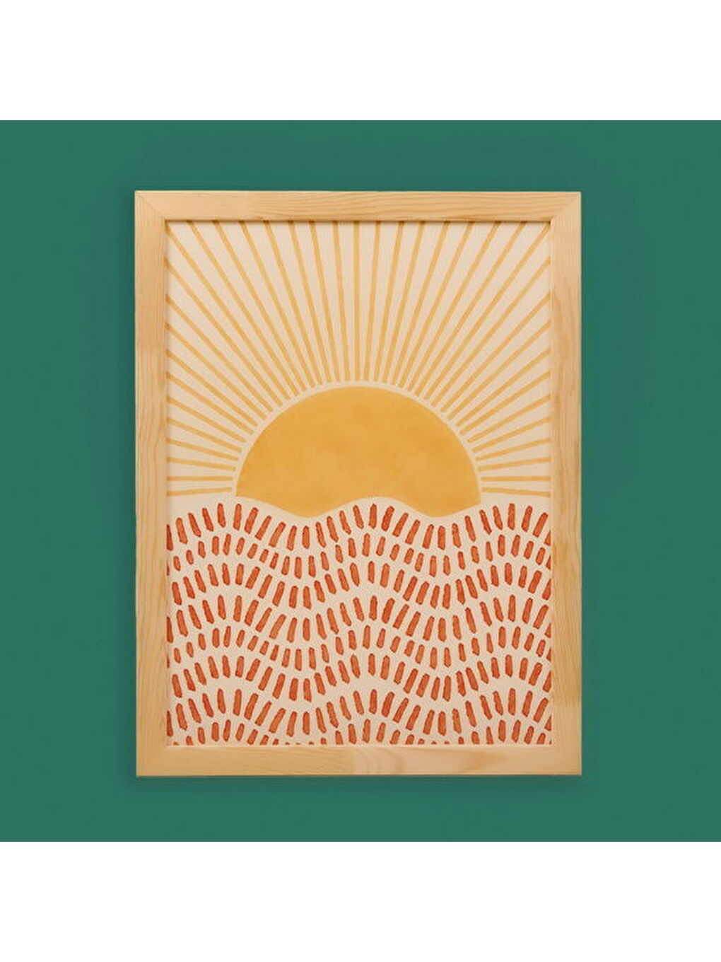 Deco Sun Madness Çerçeveli Tablo - Bej - 50x70 cm