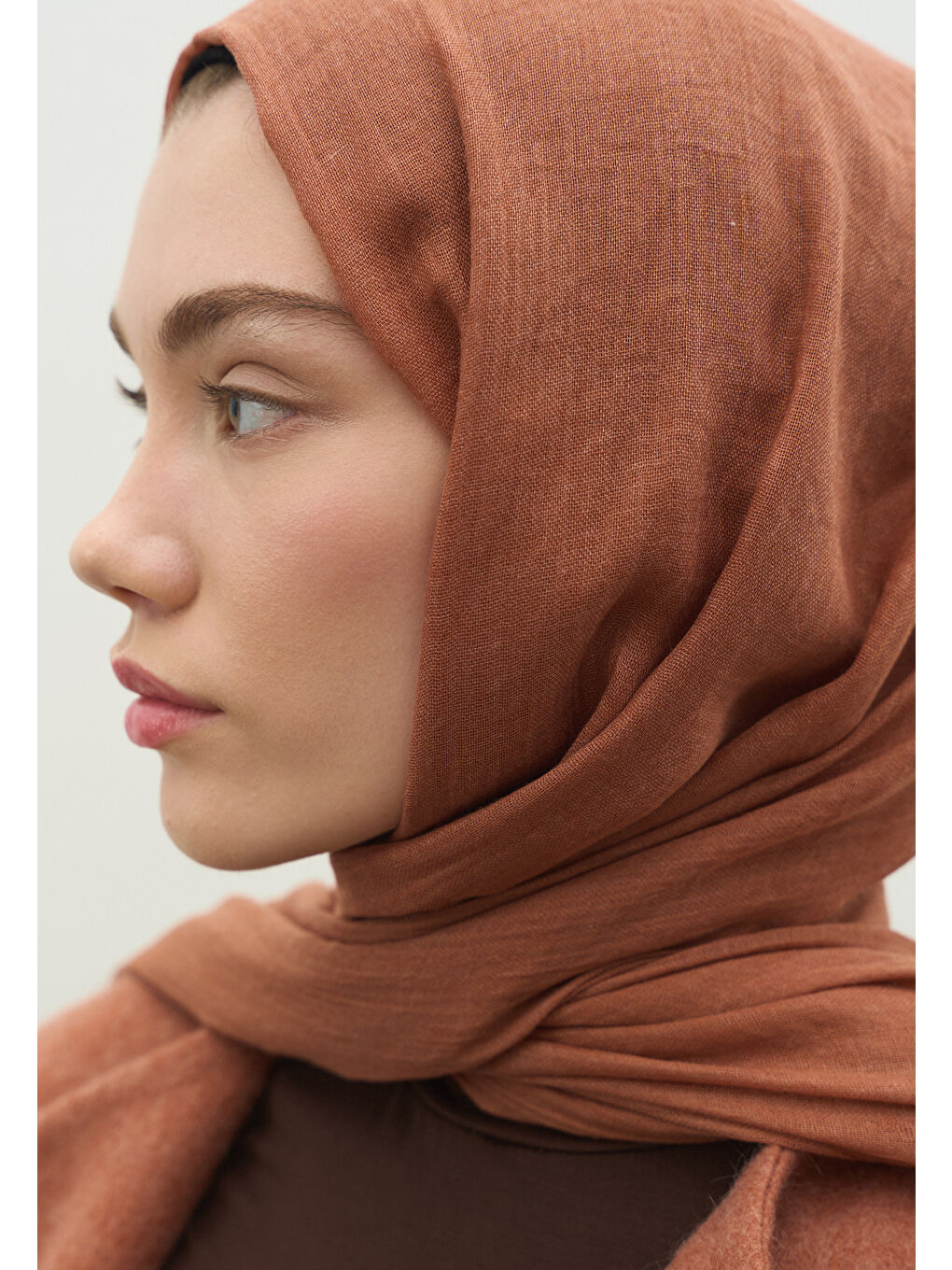 Turuncu Kaşmir Dokulu Şal Bakır-3