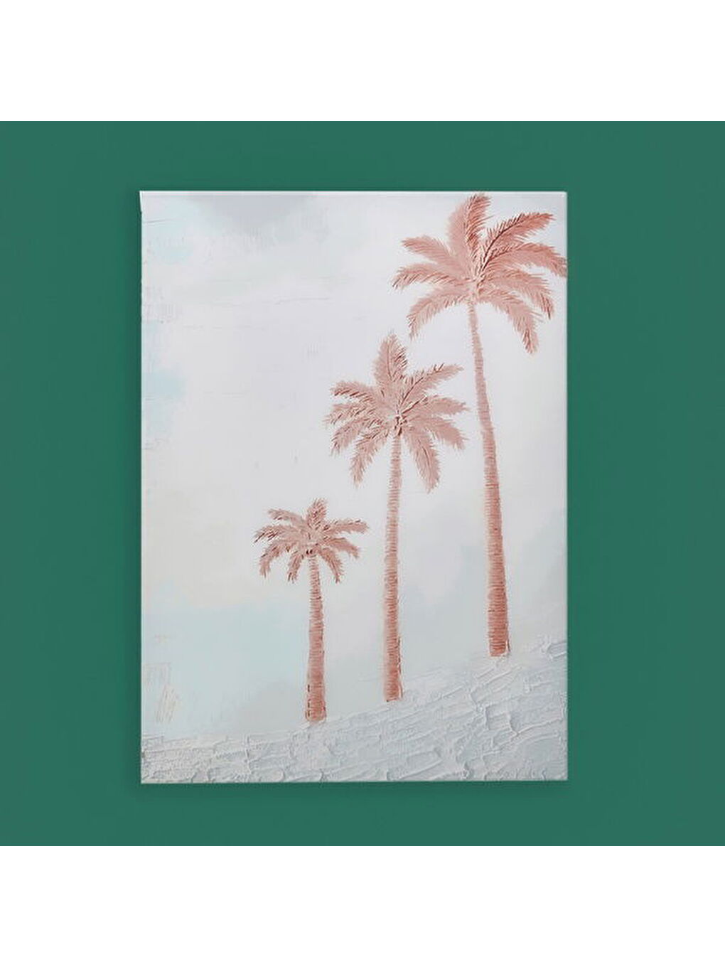 Deco Palm Breeze Kanvas Tablo - Bej - 50x70 cm-1