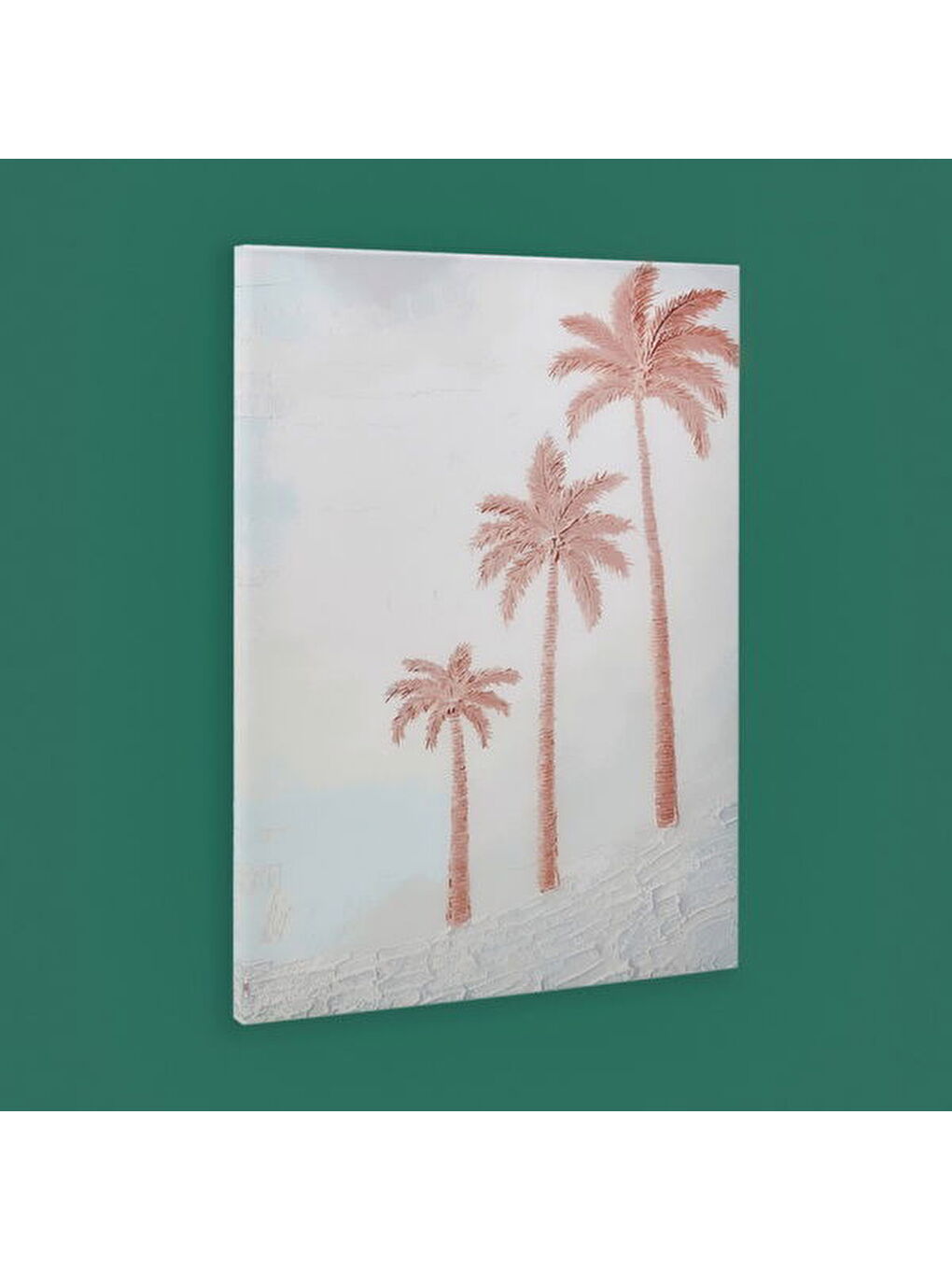 Deco Palm Breeze Kanvas Tablo - Bej - 50x70 cm-6