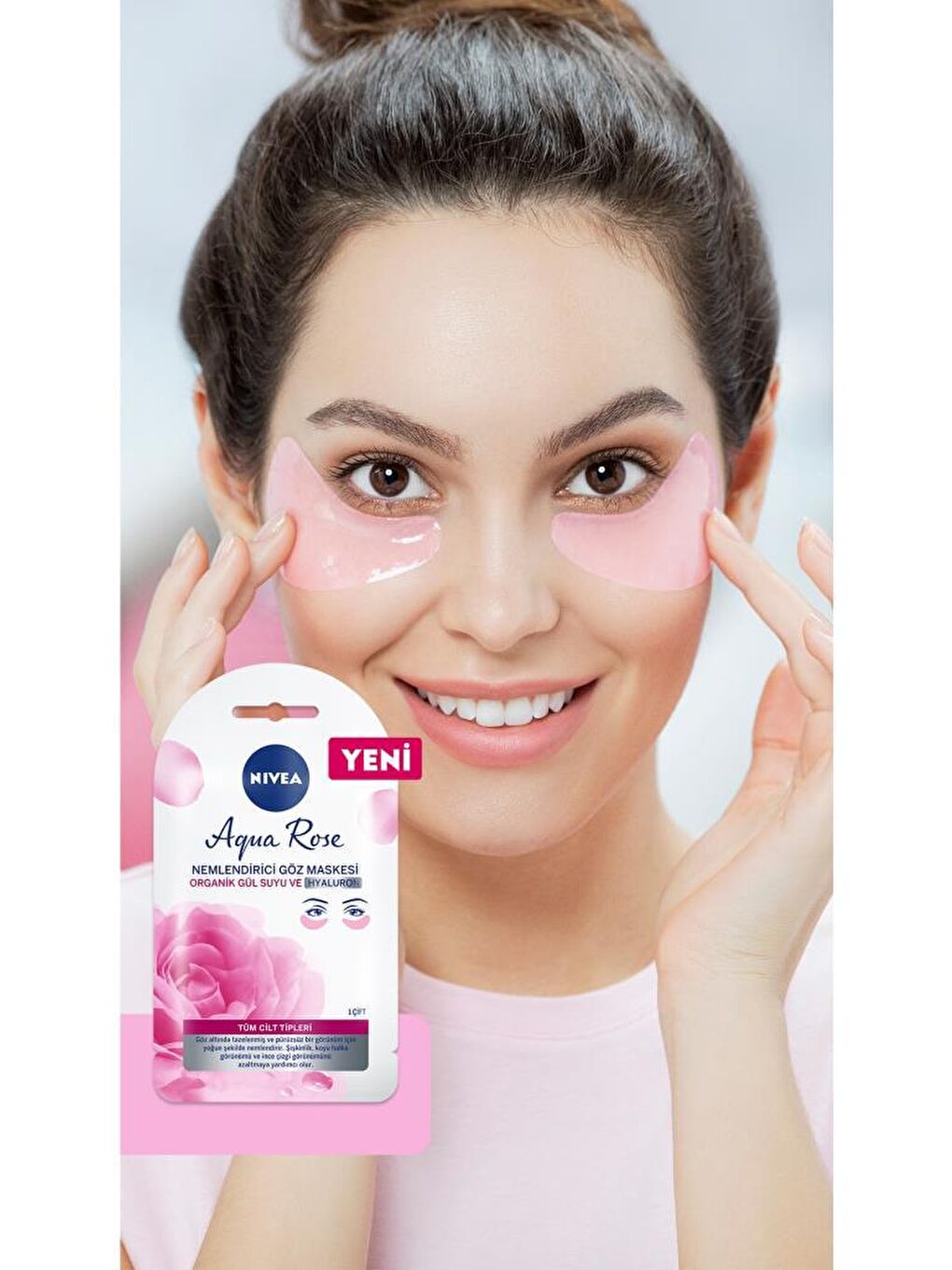 NIVEA Şeffaf Aqua Rose Hyaluron Ve Organik Gül Suyu Içeren Ne mlendirici Göz Maskesi 1 Adet - 3