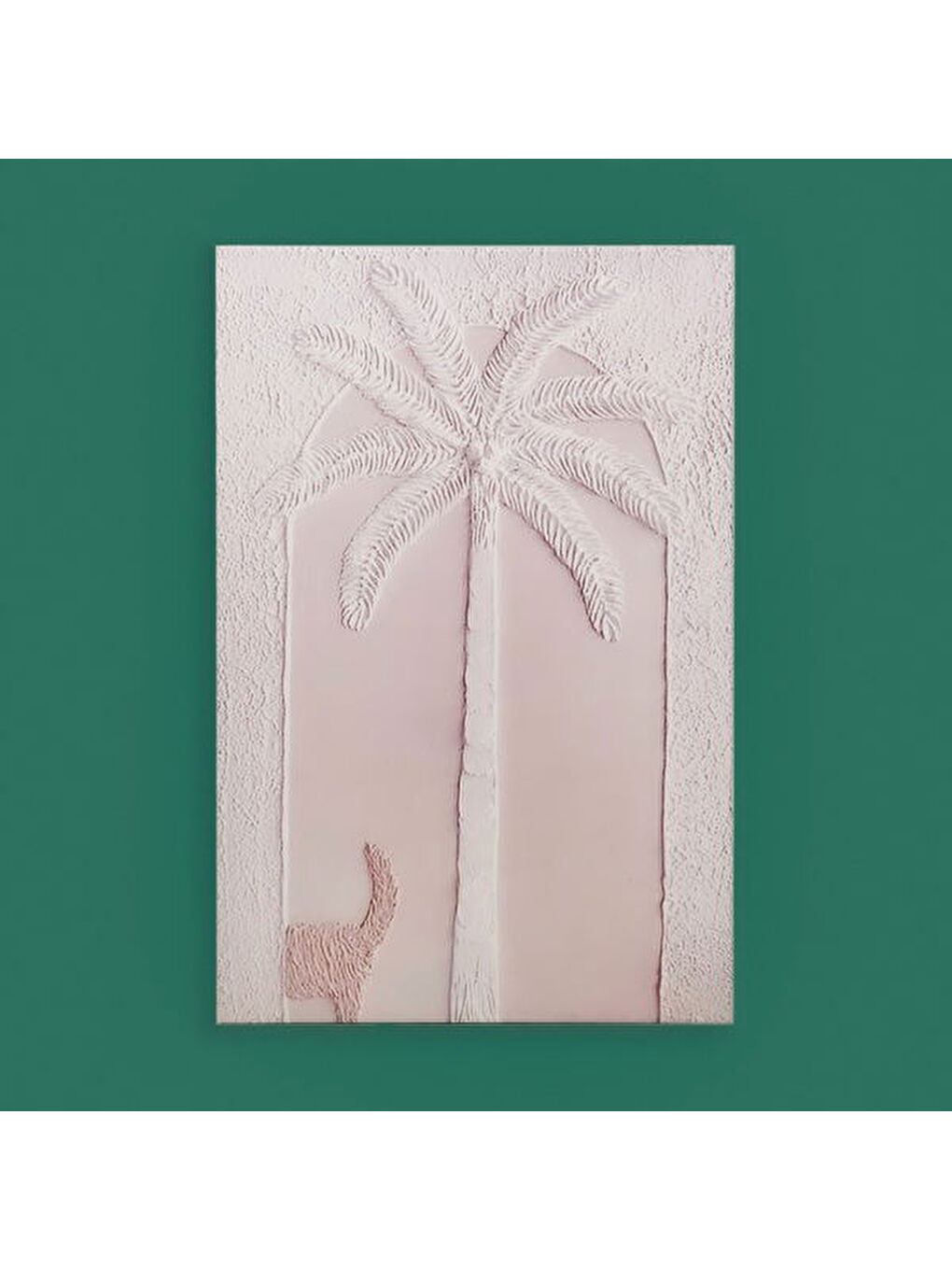 Ekru Deco Palm Breeze Kanvas Tablo - Krem - 90x60 cm-2