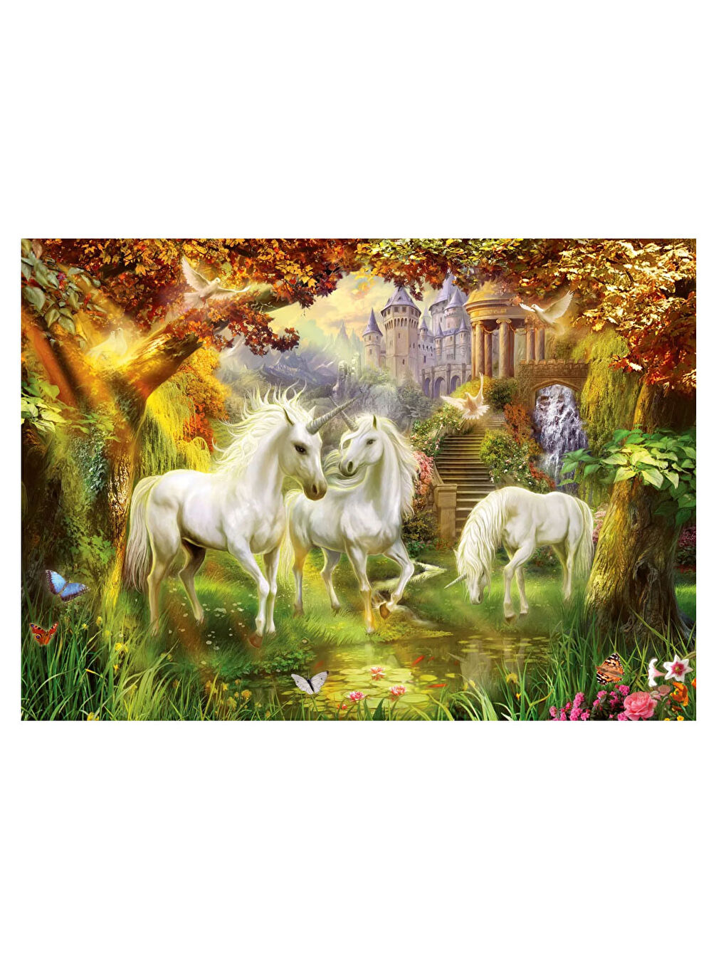 Ravensburger Renksiz Puzzle 1000 Parça Ormanda Atlar 159925