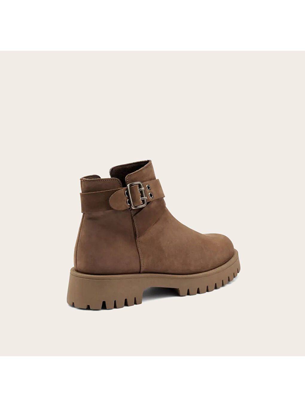 Kahverengi Kadın Bot 56E1 CHUNKY ANKLE BOOT Ebony-2