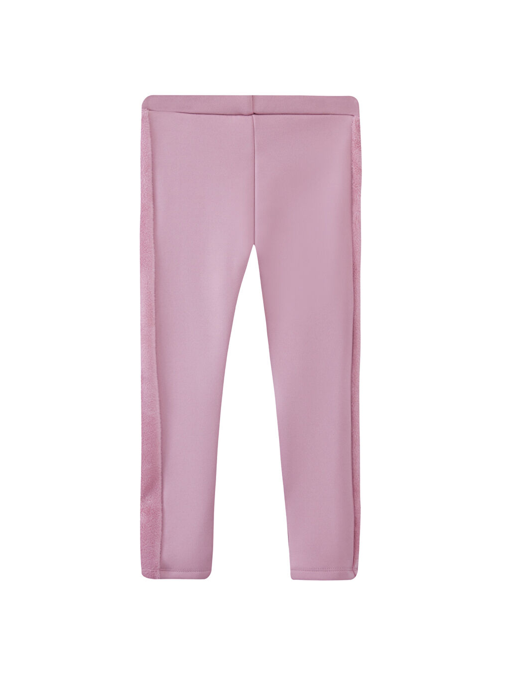 Pembe Gül Kurusu Kız Çocuk İçi Pelüş Yan Panel Tüylü Extra Kalın Kışlık Tayt-1