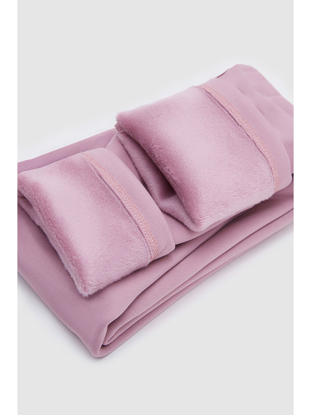Pembe Gül Kurusu Kız Çocuk İçi Pelüş Yan Panel Tüylü Extra Kalın Kışlık Tayt-3