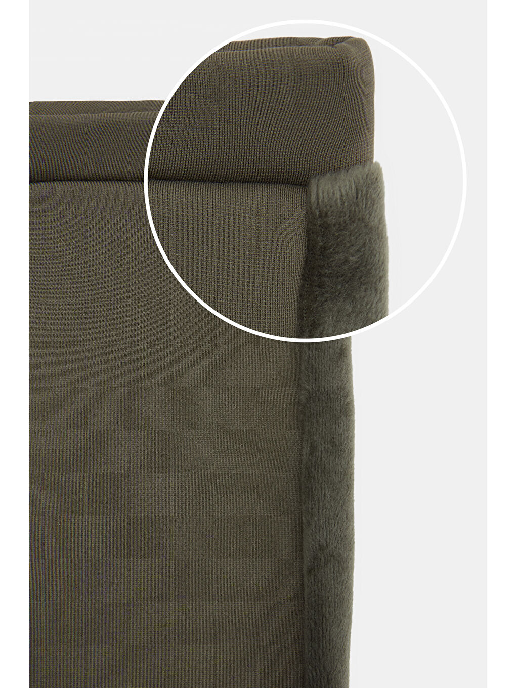 Haki Deniz Yeşili Kız Çocuk İçi Pelüş Yan Panel Tüylü Extra Kalın Kışlık Tayt-2