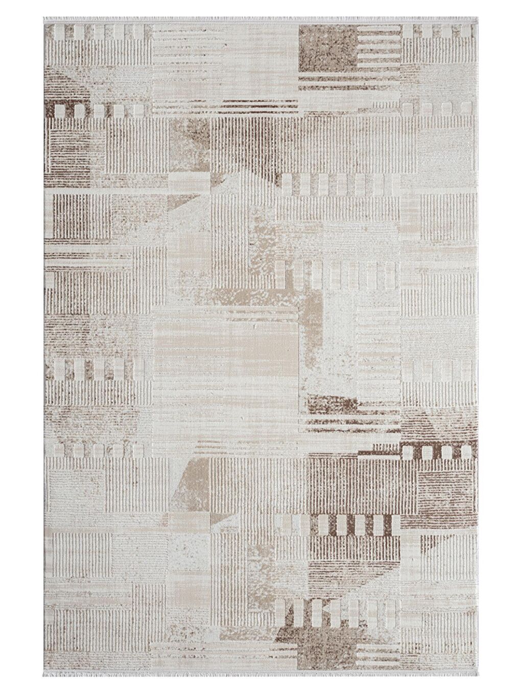 Bej Elex 5206 Salon Mutfak Oturma Odası Halısı Modern Dokuma Halı-100x200-5