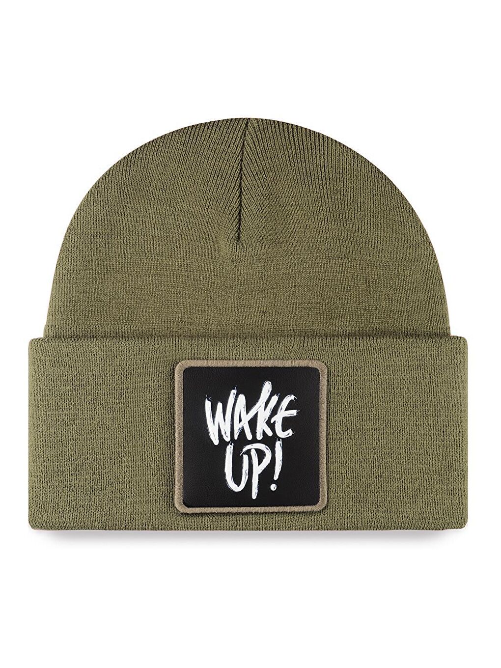 BlackBörk Canlı Yeşil V1 Akrilik Wake Up - 3SH Kod Logolu Unisex Haki Bere (Beanie)