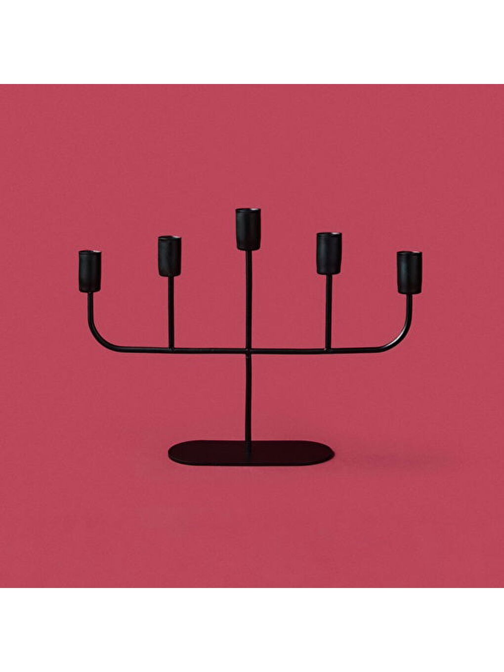 Deco Lucetta Şamdan - Siyah - 23 cm