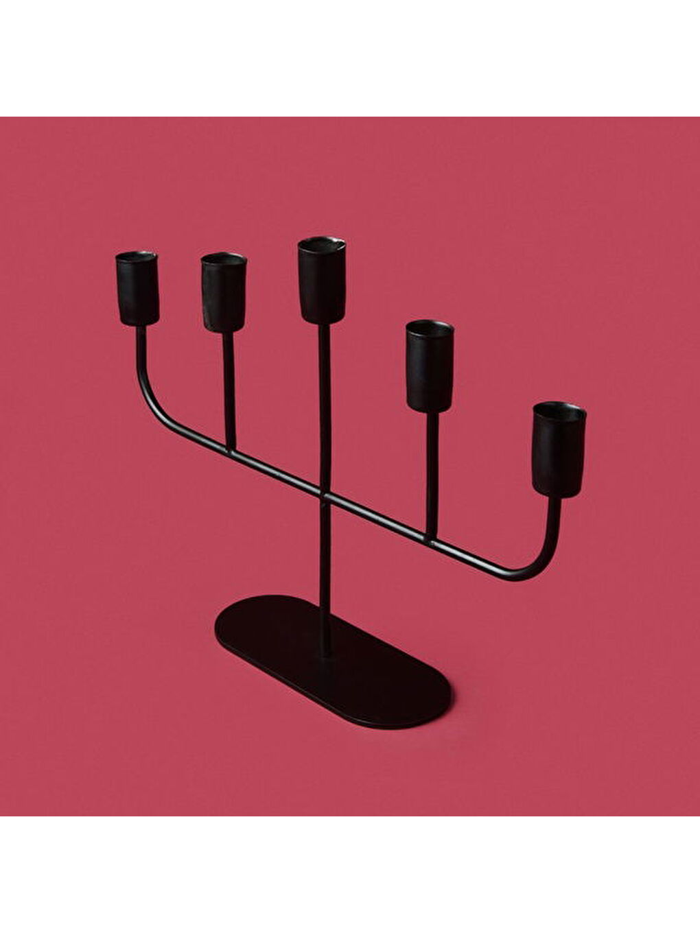 Deco Lucetta Şamdan - Siyah - 23 cm-1