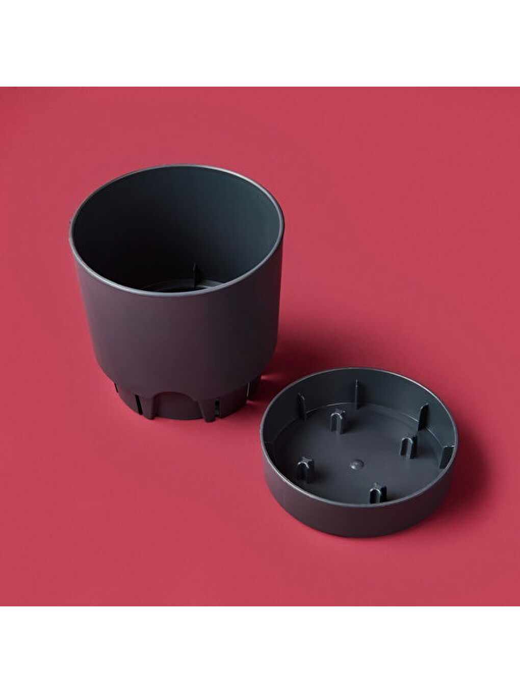 Karışık Begonya Saksı - Antrasit - 950 ml-2