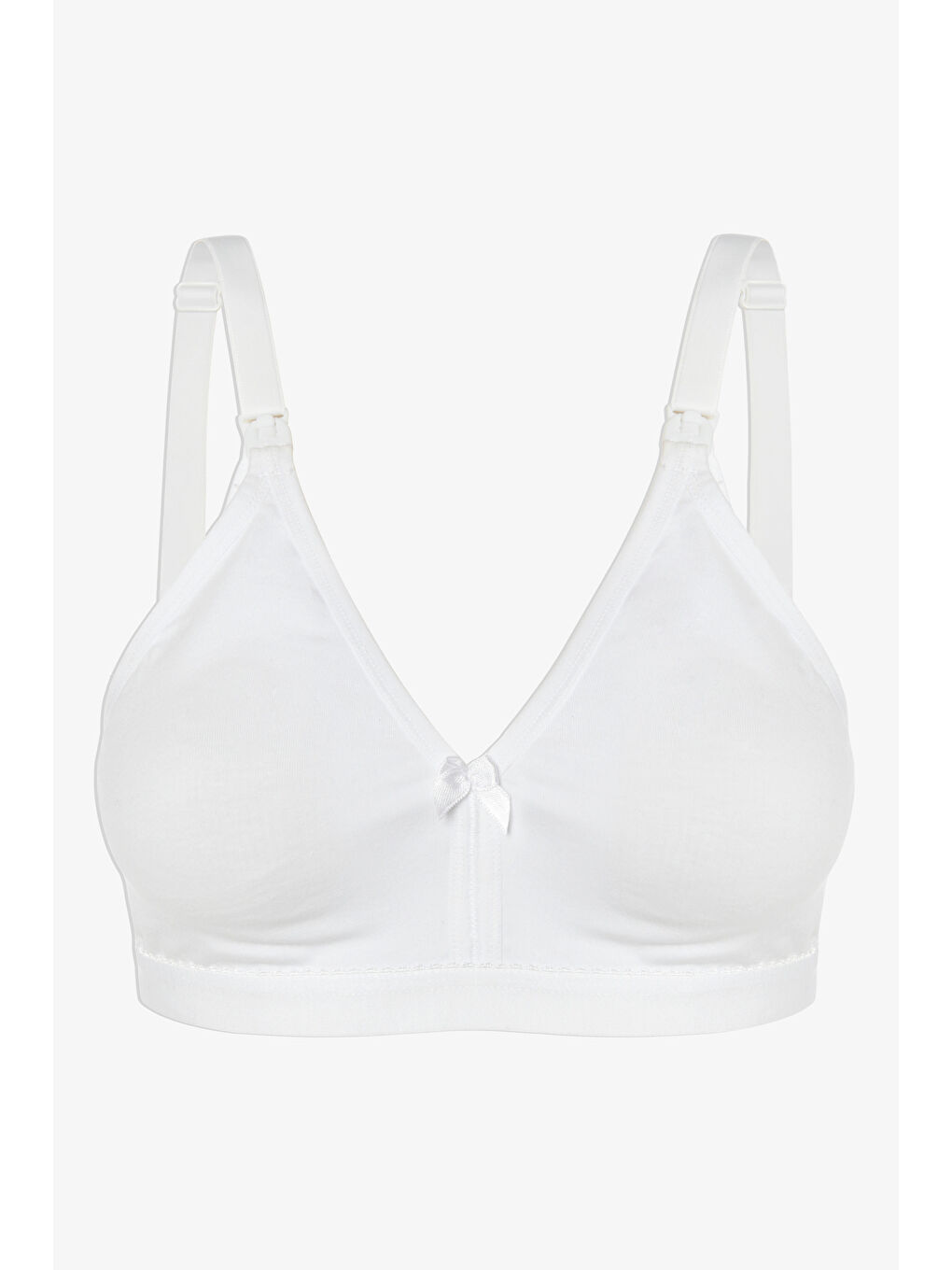 Beyaz Kadın Pamuklu Emzirme Sütyeni