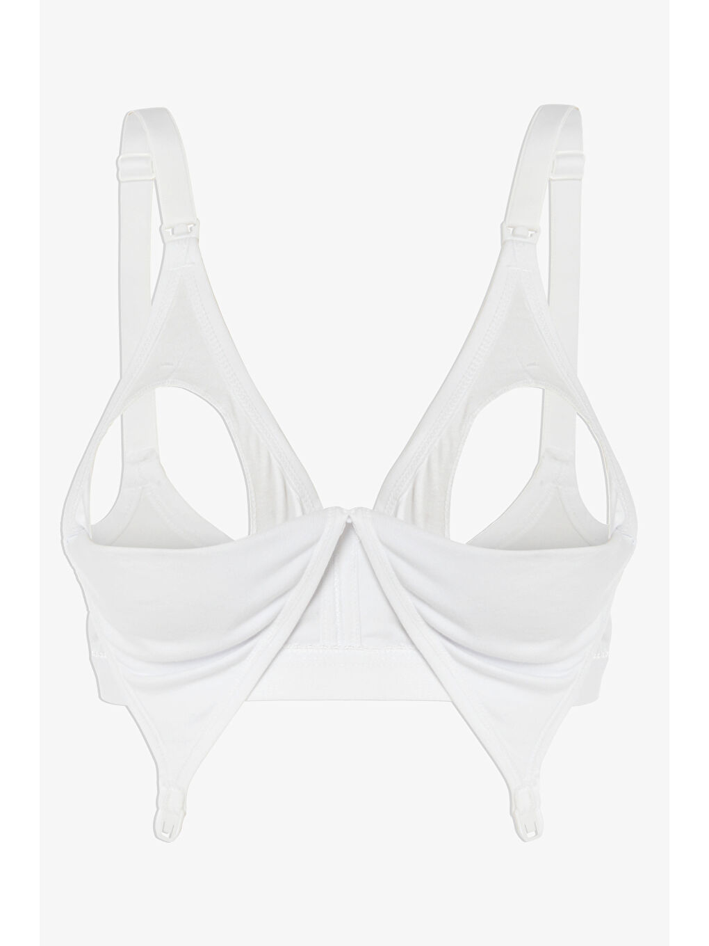 Beyaz Kadın Pamuklu Emzirme Sütyeni-1