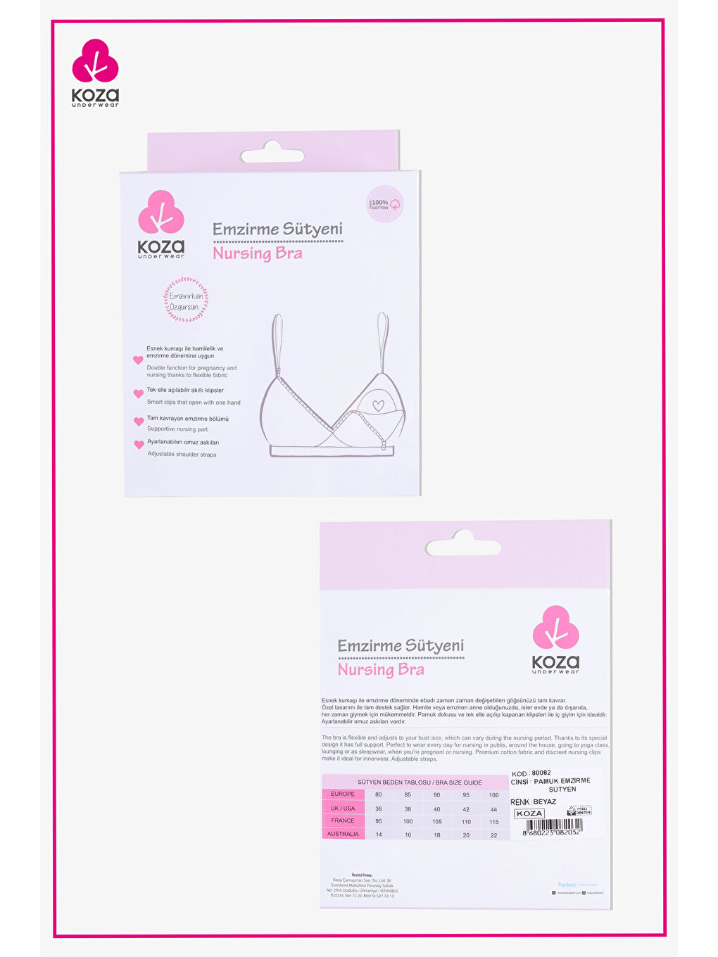 Beyaz Kadın Pamuklu Emzirme Sütyeni-2