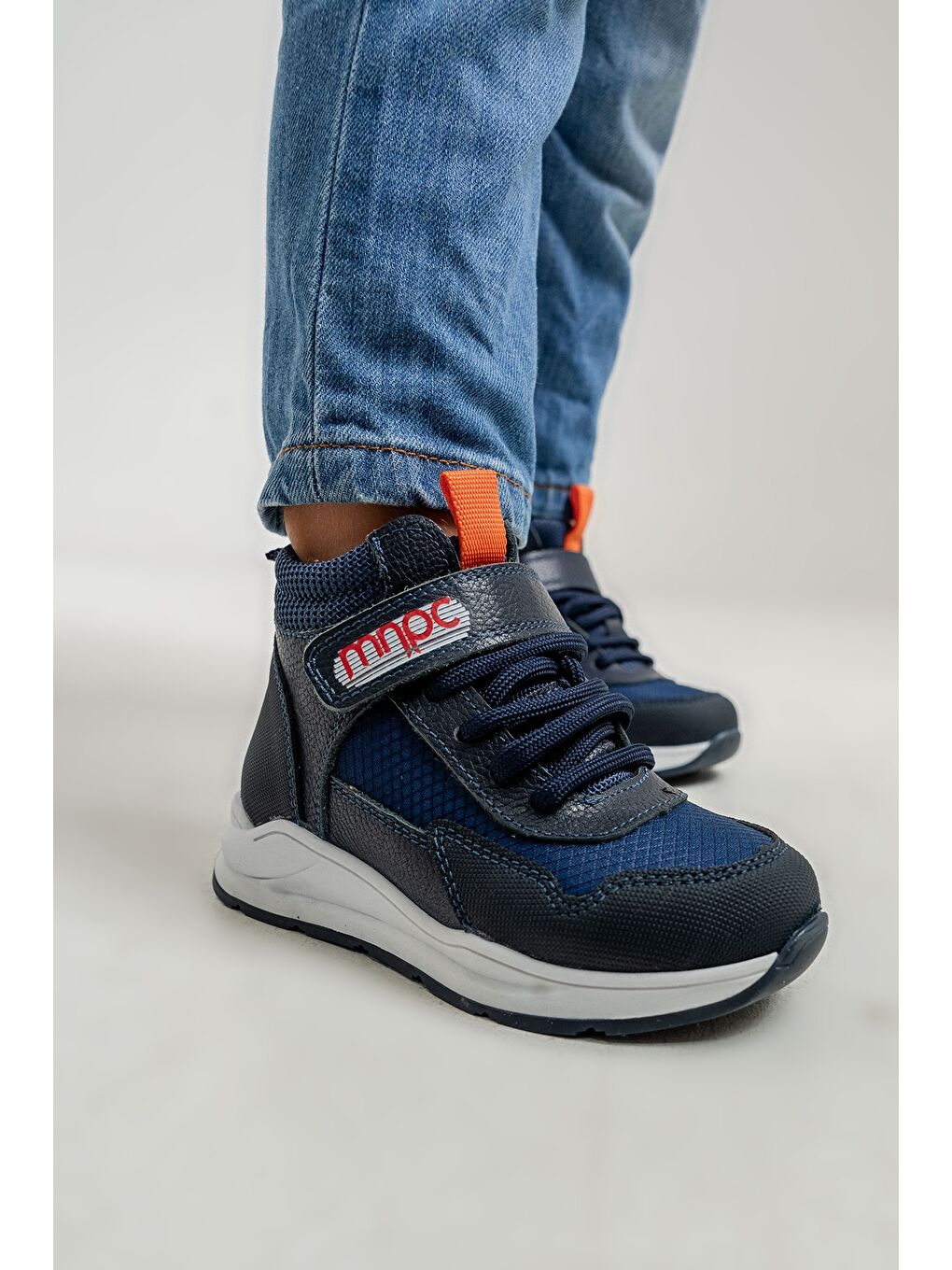 Erkek Çocuk Lacivert Hakiki Deri Suya Dayanıklı Anatomik Günlük Bot-1