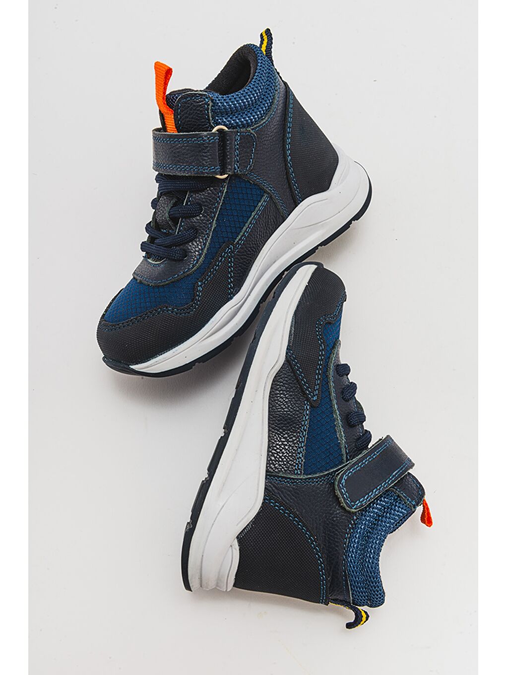 Erkek Çocuk Lacivert Hakiki Deri Suya Dayanıklı Anatomik Günlük Bot-3