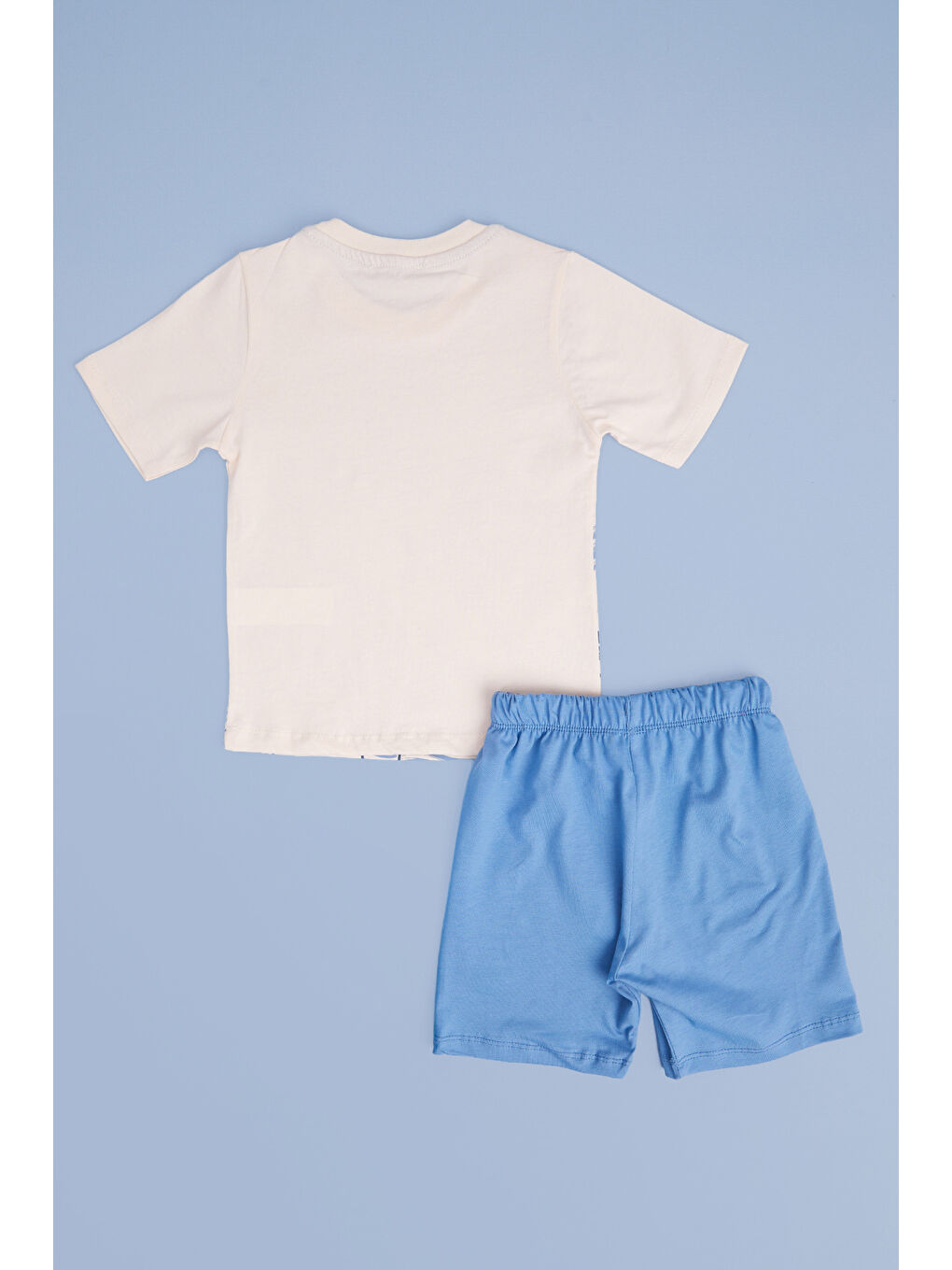 Bej %100 Pamuk Trex Baskılı Erkek Çocuk 2 Li Takım-1