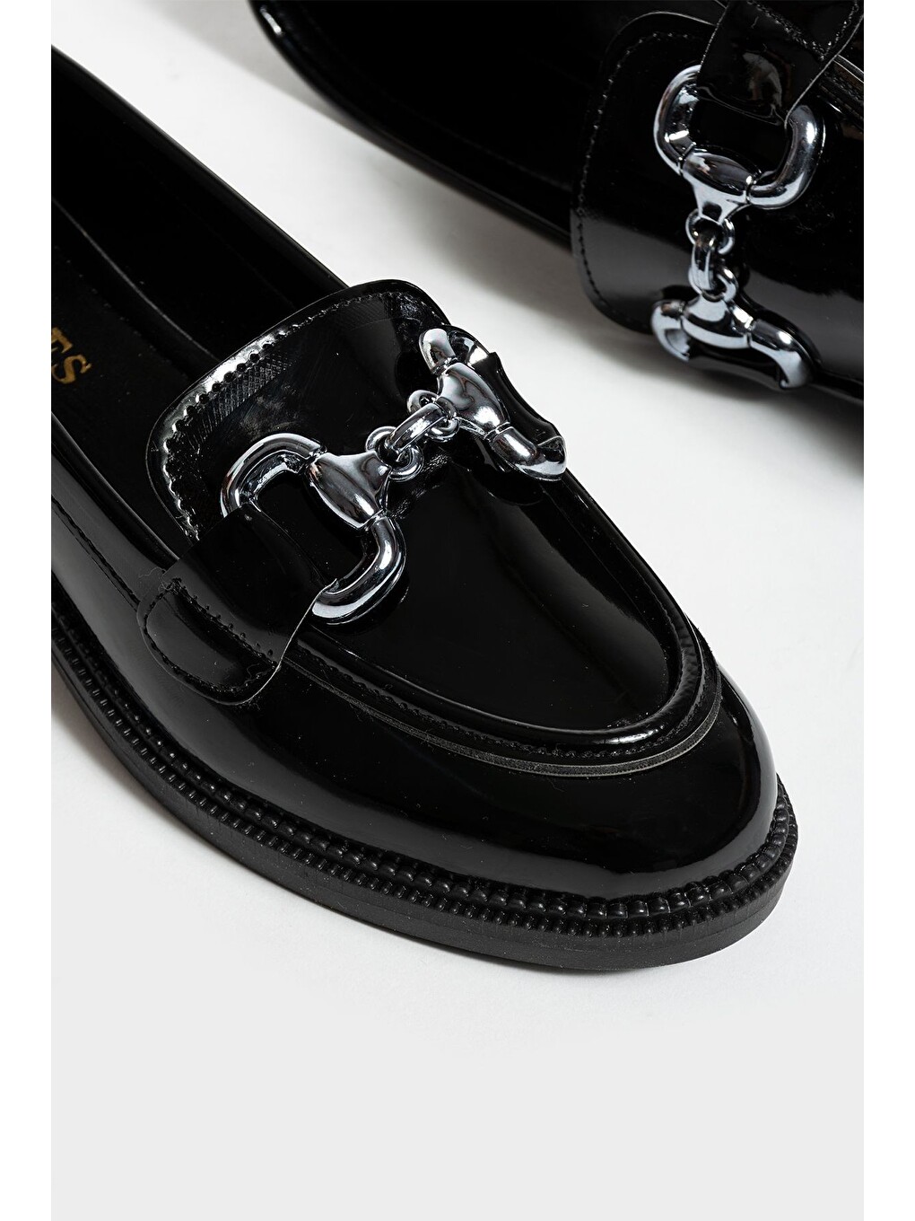 Siyah Jane Kadın Loafer Makosen Casual Toka Detay Günlük Ayakkabı-2