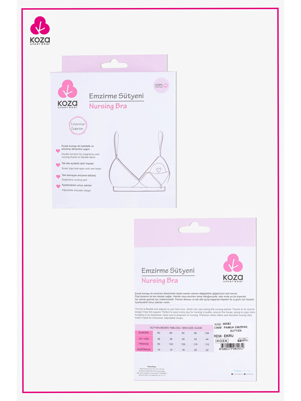 Ekru Kadın Pamuklu Emzirme Sütyeni-2